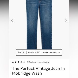 Madewell Perfect vintage jean